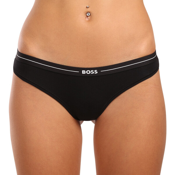 3PACK dámske tangá BOSS čierná (50510030 001) 55735087