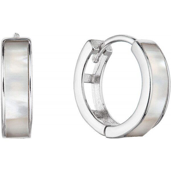 Evolution Group Pôvabné kruhové náušnice s perleťou 11428.1 66579402