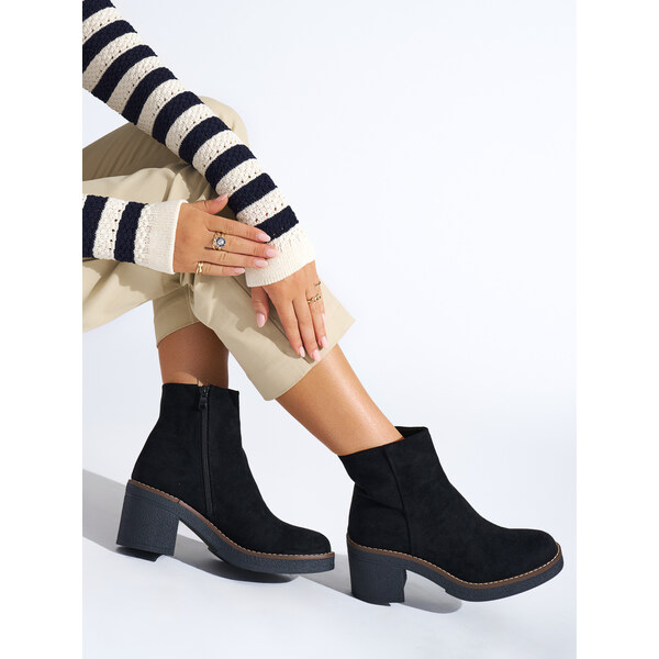Shelvt Womens black ankle boots 55877196