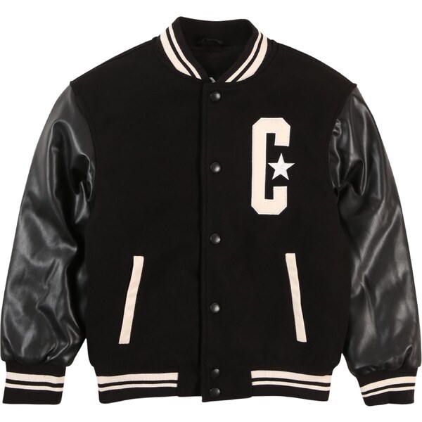 CONVERSE Prechodná bunda čierna / biela ako vlna 55752047