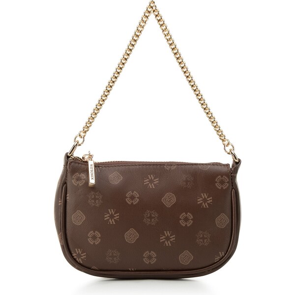 Dámska monogramová kožená mini kabelka Wittchen s retiazkou 34-3-002 66065312