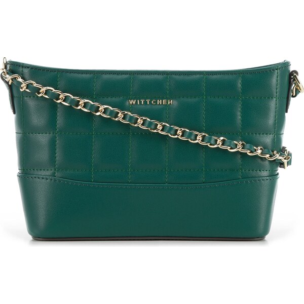 Dámska prešívaná kožená crossbody kabelka Wittchen s retiazkou 95-4E 66065317