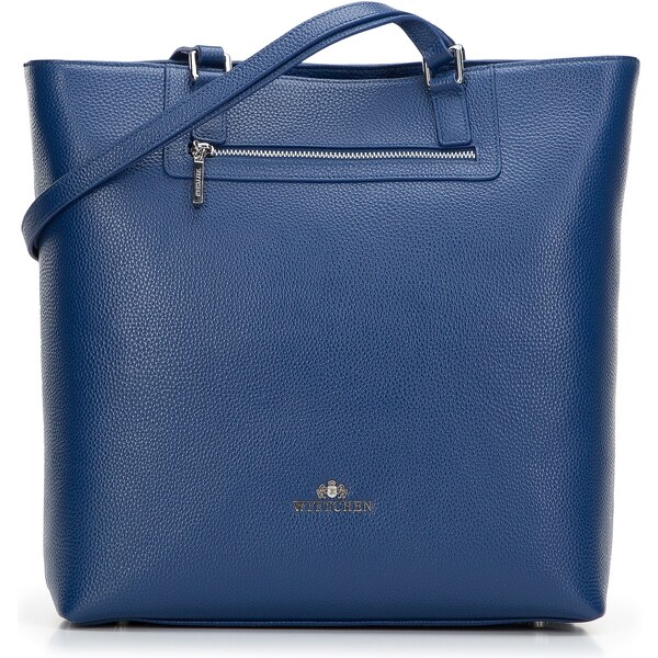 Wittchen Veľká kožená shopperka tmavomodrá 66066606