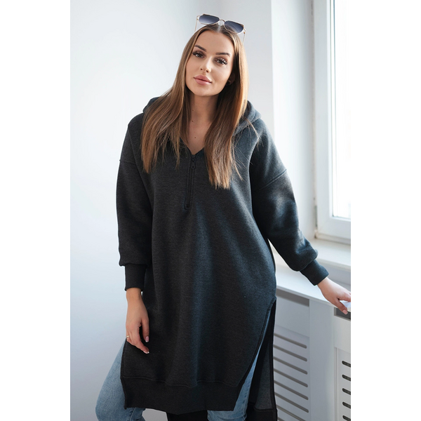 Zateplená mikina Heidi s bočnými rázporkami 65410345