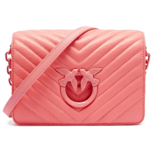 Pinko Kožená crossbody kabelka LOVE CLICK MINI SHEEP NAPPA CH 55849847