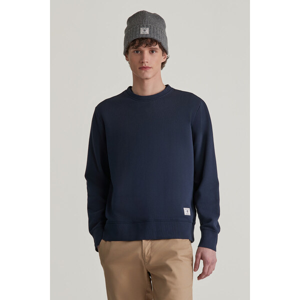 MIKINA GANT WASHED C-NECK SWEAT EVENING BLUE 55856982