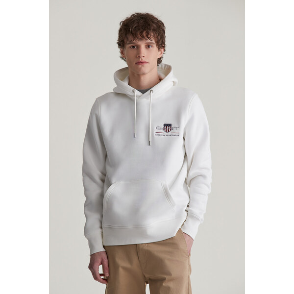 MIKINA GANT REG MEDIUM ARCHIVE SHIELD HOODIE EGGSHELL 55857004