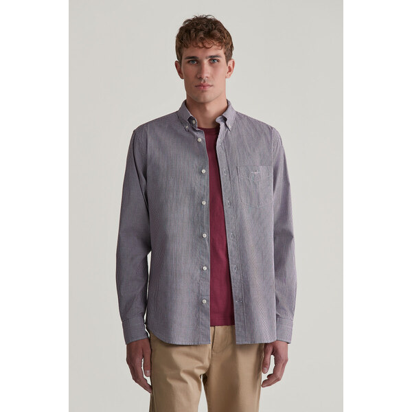 KOŠEĽA GANT REG POPLIN MICRO GINGHAM SHIRT PLUMPED RED 55857022