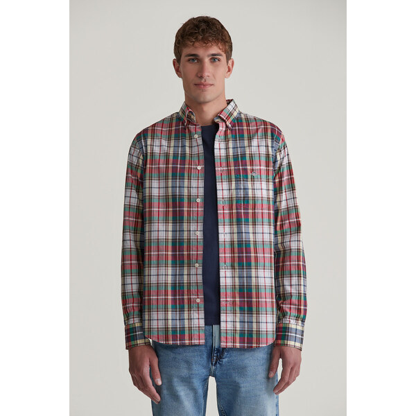 KOŠEĽA GANT REG POPLIN TARTAN CHECK SHIRT RUBY RED 55857024