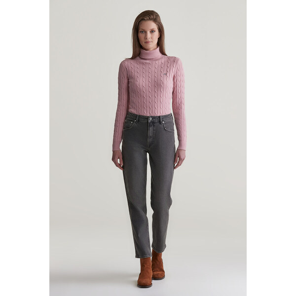 DŽÍNSY GANT STRAIGHT CROPPED JEANS BLACK VINTAGE 55857027