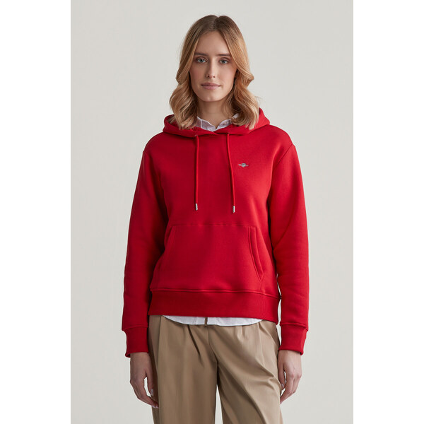 MIKINA GANT SHIELD HOODIE RUBY RED 55857063