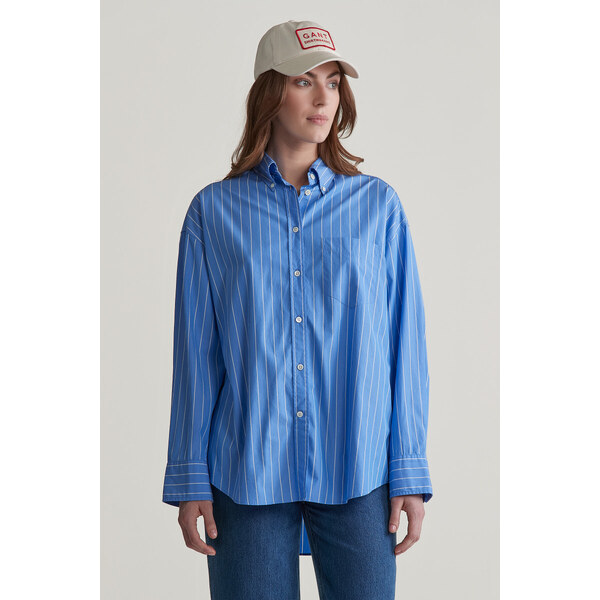KOŠEĽA GANT OS STRIPED POPLIN BD SHIRT CLEAR SKY 55857078