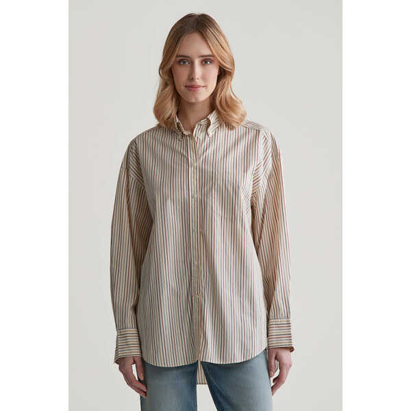 KOŠEĽA GANT OS STRIPED POPLIN BD SHIRT CREAM 55857079