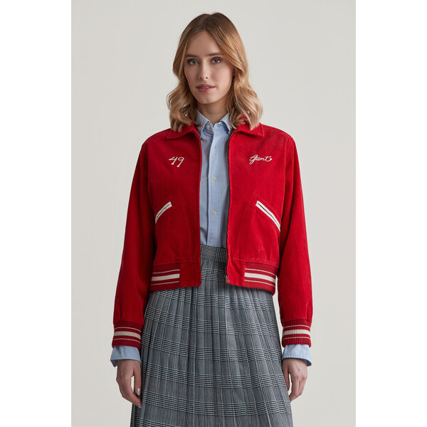 BUNDA GANT CORD VARSITY JACKET RUBY RED 55857086