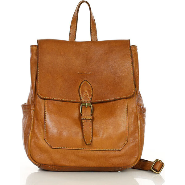 MARCO MAZZINI Kožený dámsky batoh | hnedá camel v224a 55865198