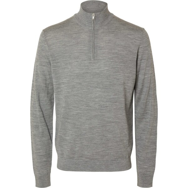 SELECTED Sveter SLHTray sivá melírovaná 56573593