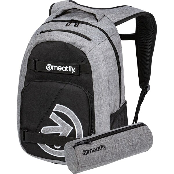 Meatfly Batoh Exile - Black / Grey Heather - 24 L + PENÁL ZDARMA 56291175