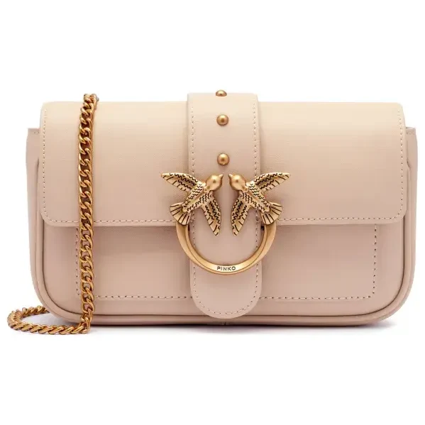 Pinko Kožená kabelka na rameno LOVE ONE POCKET C 56002494