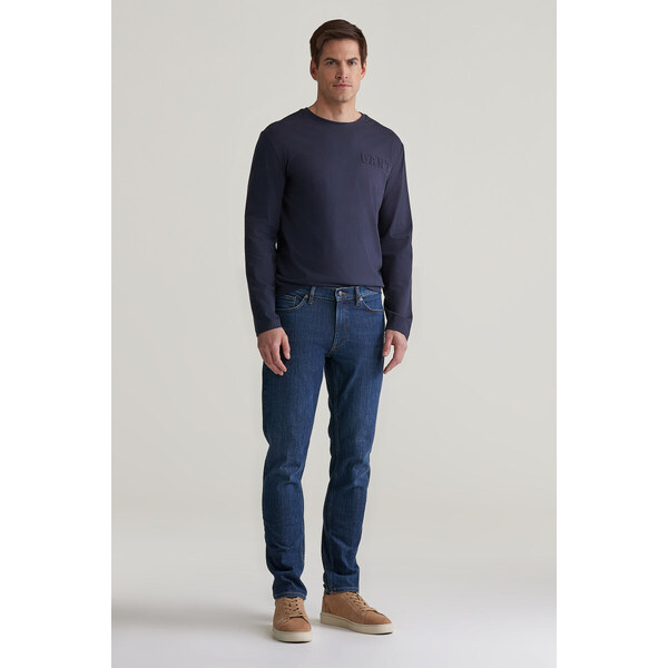 DŽÍNSY GANT REGULAR JEANS DARK BLUE WORN IN 55856949