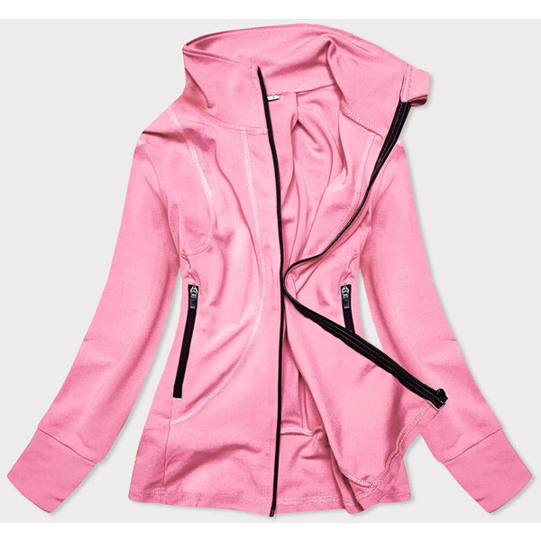 J.STYLE Svetloružová dámska mikina so stojačikom (HD150-25) 56023533