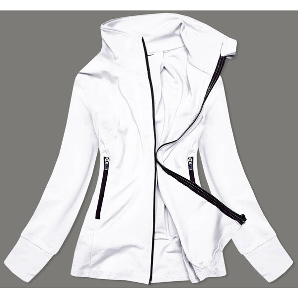 J.STYLE Biela dámska mikina so stojačikom (HD150-45) 56023534