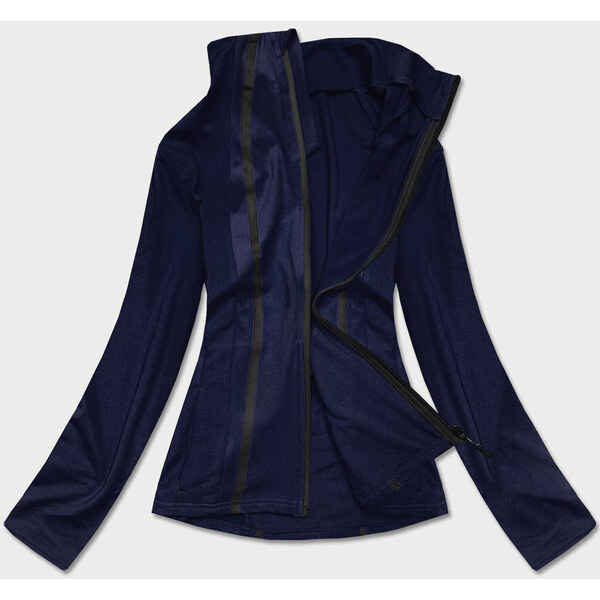 J.STYLE Tmavomodrá dámska mikina s nízkym stojačikom (HH020-04) 56023541