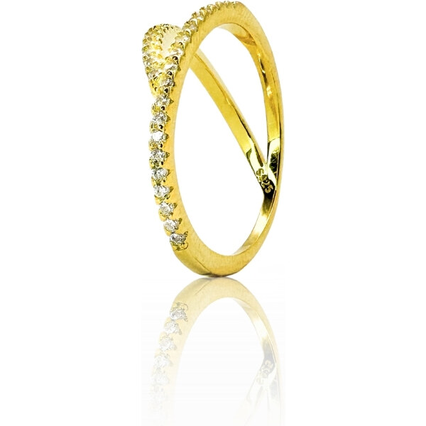 MAJYA Strieborný prsteň SASHA pozlátený 11006/6 64581990