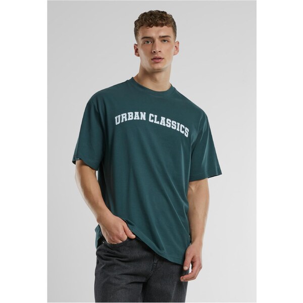 Urban Classics UC College Logo Mens T-Shirt Green 56049749