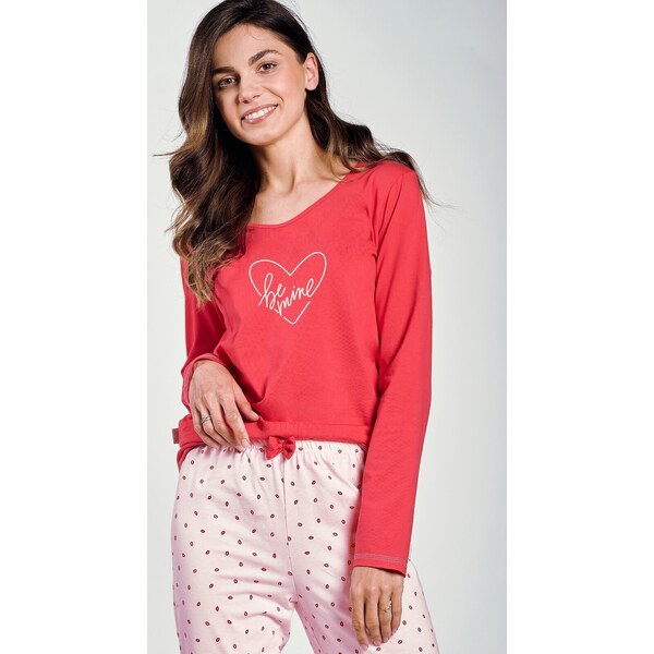 Červené pyžamo s pusinkami Taro Amalia 3235 dł/r S-XL 56217254