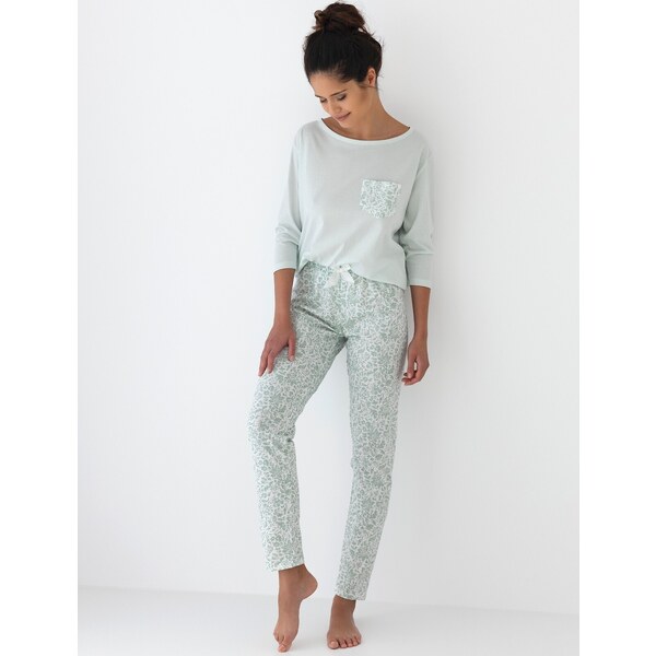 Mintové pyžamo Sensis Flora 3/4 S-XL 56217275