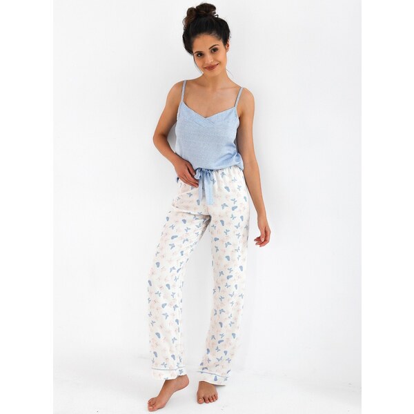 Modro-biele viskózové pyžamo Sensis Edita 56217417