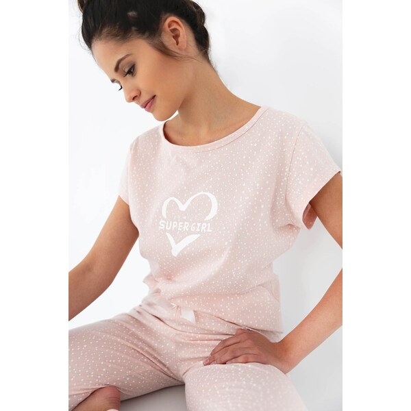 Púdrové dámske pyžamo Sensis Only Love 56217545