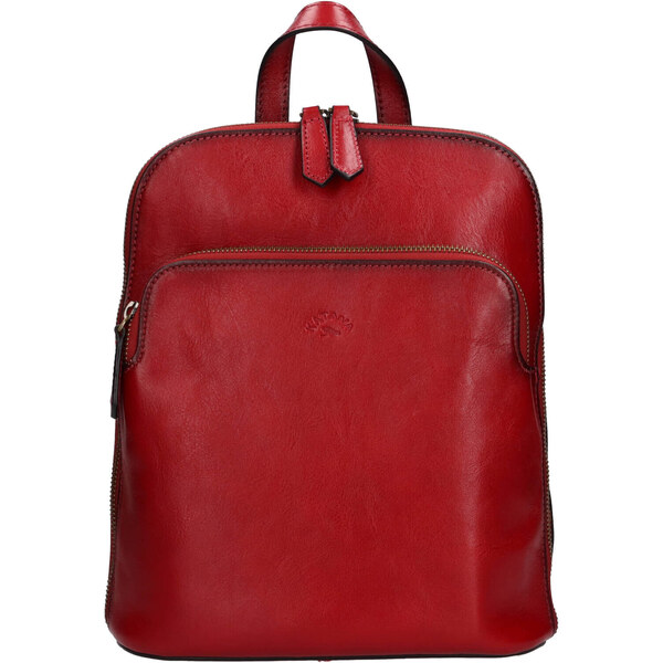 Dámský kožený batoh Katana Roxana - tmavo červená 58430301