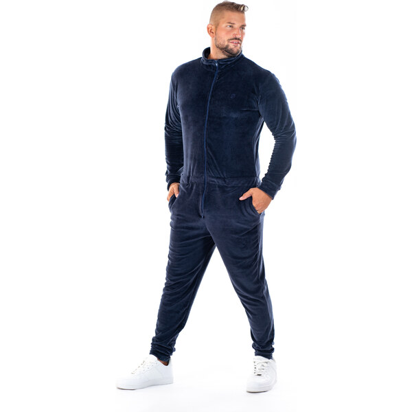 Dendy Pánsky overal plyšový dlhý Navy blue Veľkosť: XL 63228771