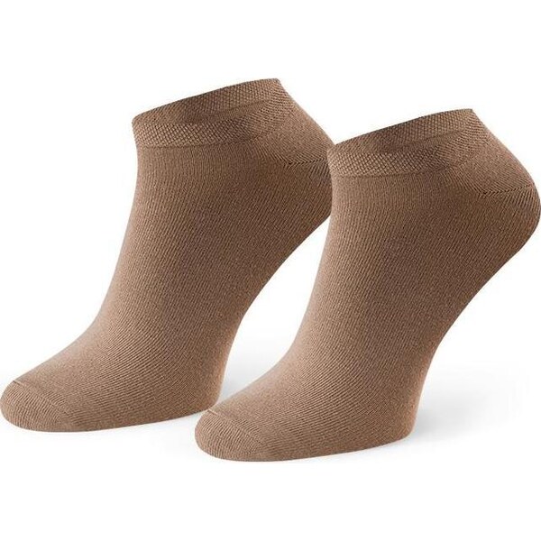 BASIC Béžové pánske členkové bambusové ponožky Art. 094 AD25, BEIGE 56217812