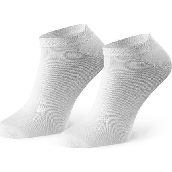 BASIC Biele pánske členkové bambusové ponožky Art. 094 AD21, WHITE 56307025