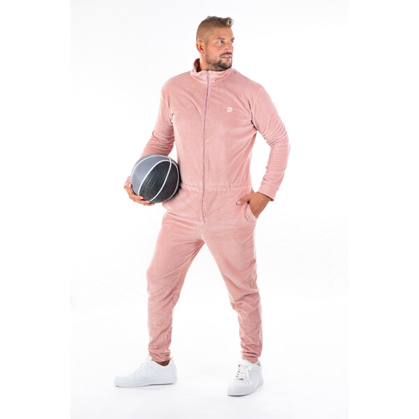 Dendy Pánsky overal plyšový dlhý Pink Veľkosť: XL 63228773