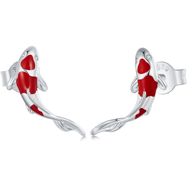 Royal Fashion strieborné náušnice Koi kapor SCE812 56603864