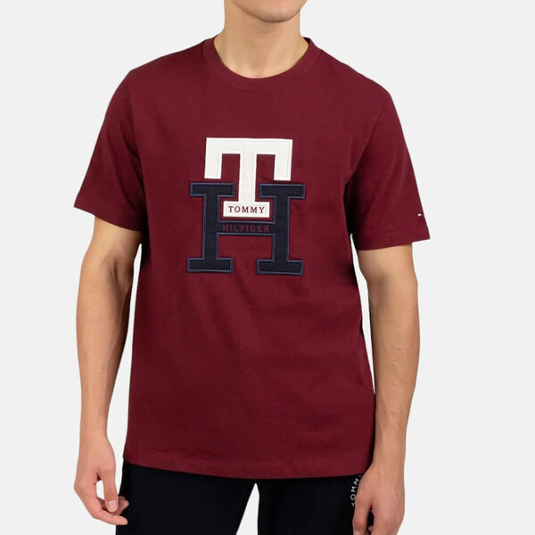 Pánské vínové triko Tommy Hilfiger 55944 56236057