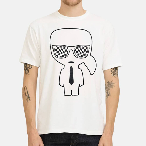 Pánské bílé triko Karl Lagerfeld 55945 56243970