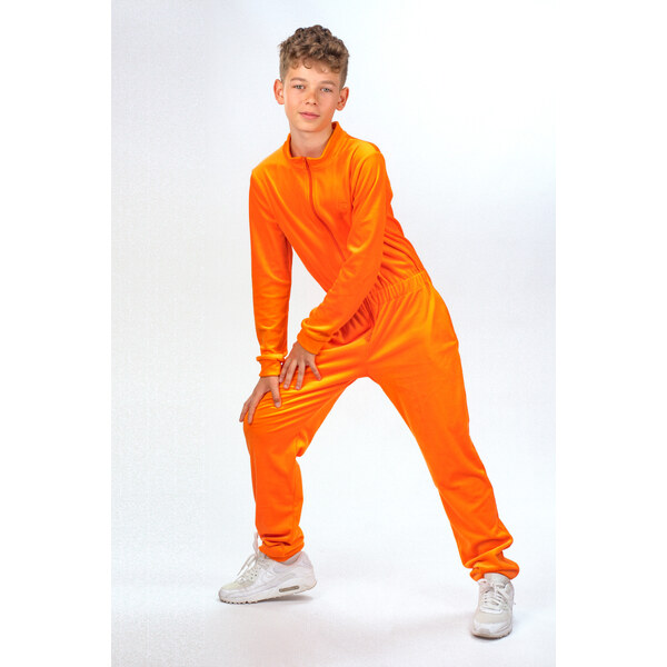 Dendy Chlapčenský overal plyšový dlhý Orange Veľkosť: 128 63228787