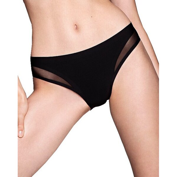 Čierne bezšvové nohavičky Lama Laser Cut 5017 Plus BI-02 2XL 56265015