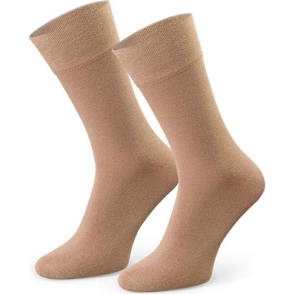 BASIC Béžové pánske bambusové ponožky Art. 086 O14, DARK BEIGE 56265055