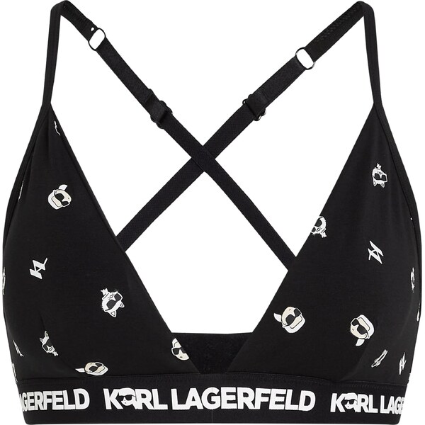 Karl Lagerfeld Podprsenka čierna / biela 56269529
