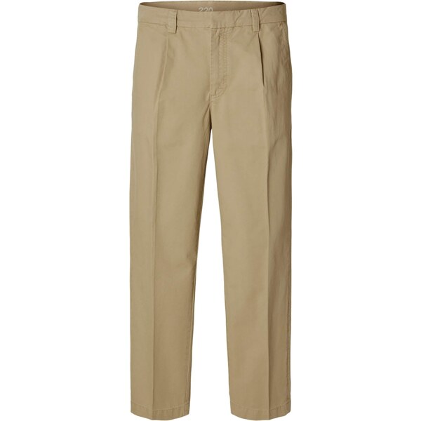 SELECTED Plisované nohavice tmavobéžová 57221618