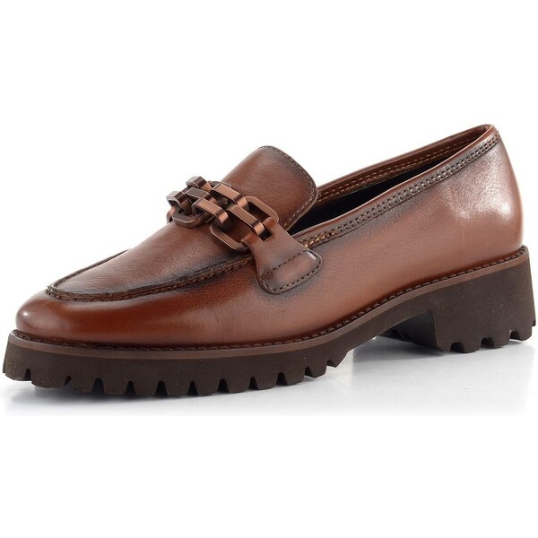 Ara užšie kožené mokasíny Kent Cognac 12-31241-09 62752119