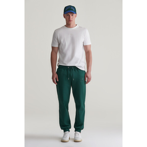 TEPLÁKY GANT REG TONAL SHIELD SWEATPANTS TARTAN GREEN 56322935