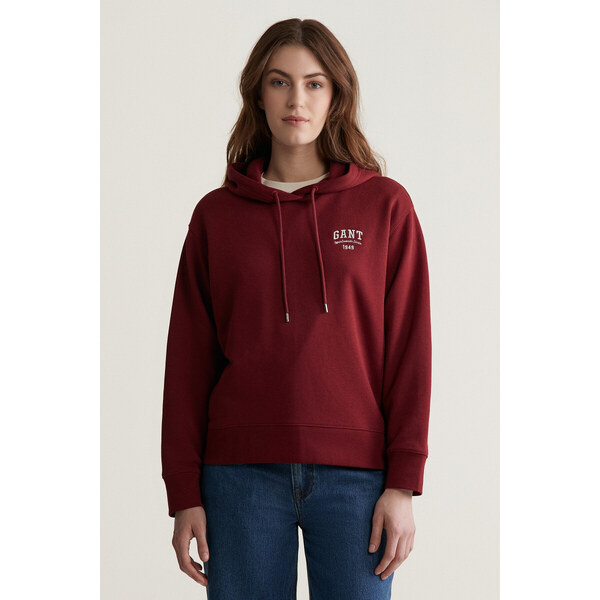 MIKINA GANT SMALL GRAPHIC HOODIE PLUMPED RED 56322943