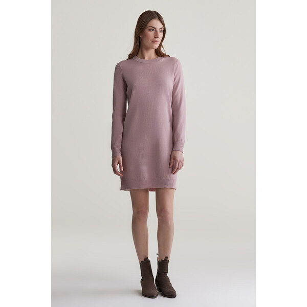 ŠATY GANT SUPERFINE LAMBSWOOL DRESS DUSTY PINK 56322947