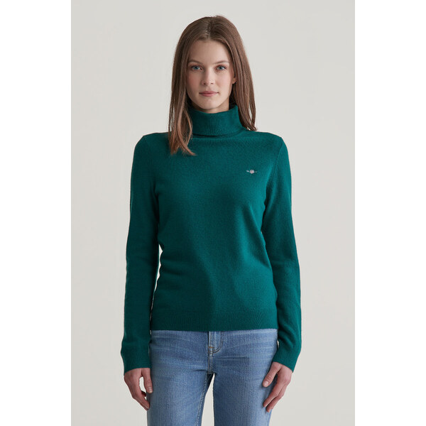 ROLÁK GANT EXTRAFINE LAMBSWOOL ROLLNECK DEEP FOREST 56322956